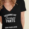 Grumpy Antisocials Sarcastic Quote For Introverts Women's Jersey Short Sleeve Deep V-Neck Tshirt