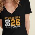 Gymnastics Senior Night Gymnastics Senior 2026 Graduation 17 Women's Jersey Short Sleeve Deep V-Neck Tshirt
