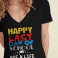 Happy Last Day Of School Pre-K Life Graduation T-Shirt Women's Jersey Short Sleeve Deep V-Neck Tshirt