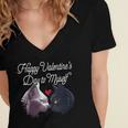 Happy Valentines Day Self Introvert Humor Antisocial Women's Jersey Short Sleeve Deep V-Neck Tshirt Happy Valentines Day Self Introvert Humor Antisocial Women's Jersey Short Sleeve Deep V-Neck Tshirt