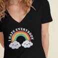 I Hate Everybody Rainbow Sarcastic Grumpy Introvert Women's Jersey Short Sleeve Deep V-Neck Tshirt I Hate Everybody Rainbow Sarcastic Grumpy Introvert Women's Jersey Short Sleeve Deep V-Neck Tshirt