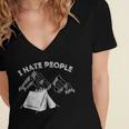 I Hate People Introvert Sarcastic I Love Camping Women's Jersey Short Sleeve Deep V-Neck Tshirt I Hate People Introvert Sarcastic I Love Camping Women's Jersey Short Sleeve Deep V-Neck Tshirt