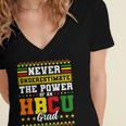 HBCU Grad Historically College Graduation Women's Jersey Short Sleeve Deep V-Neck Tshirt