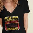 Hibernation Mode Fall And Winter Meme Introvert Vibes Humor Women's Jersey Short Sleeve Deep V-Neck Tshirt