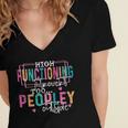 High Functioning Introvert Too Peopley Outside Women's Jersey Short Sleeve Deep V-Neck Tshirt