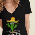 High School College Graduate Graduation Women's Jersey Short Sleeve Deep V-Neck Tshirt