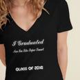 High School College Graduation Senior 2018 Shirt Women's Jersey Short Sleeve Deep V-Neck Tshirt
