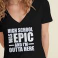 High School Graduate Graduation Party Meme Women's Jersey Short Sleeve Deep V-Neck Tshirt