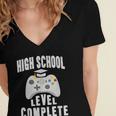 High School Graduation Shirt Gamer Graduation Women's Jersey Short Sleeve Deep V-Neck Tshirt