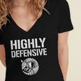 Highly Defensive Armadillo Shield Introvert Boundaries Women's Jersey Short Sleeve Deep V-Neck Tshirt Highly Defensive Armadillo Shield Introvert Boundaries Women's Jersey Short Sleeve Deep V-Neck Tshirt