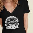 Hiking It's Cheaper Than A Therapy Introvert Shirt Women's Jersey Short Sleeve Deep V-Neck Tshirt Hiking It's Cheaper Than A Therapy Introvert Shirt Women's Jersey Short Sleeve Deep V-Neck Tshirt