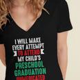 Hilarious Preschool Graduation Mom Dad Meme Preschooler Women's Jersey Short Sleeve Deep V-Neck Tshirt