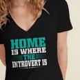 Home Is Where The Introvert Is Introvert Women's Jersey Short Sleeve Deep V-Neck Tshirt Home Is Where The Introvert Is Introvert Women's Jersey Short Sleeve Deep V-Neck Tshirt