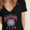 The Homebody Club Antisocial Retro Introvert Women's Jersey Short Sleeve Deep V-Neck Tshirt