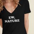 Homebody Indoorsy Introvert Ew Nature Women's Jersey Short Sleeve Deep V-Neck Tshirt