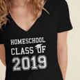 Homeschool Graduation Shirt Class Of 2019Shirt Women's Jersey Short Sleeve Deep V-Neck Tshirt