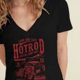 Hotrod Car Automotive Nostalgia Distressed Retro Women's Jersey Short Sleeve Deep V-Neck Tshirt Hotrod Car Automotive Nostalgia Distressed Retro Women's Jersey Short Sleeve Deep V-Neck Tshirt