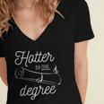 Hotter By One Degree 2018 Graduation Tee Women's Jersey Short Sleeve Deep V-Neck Tshirt