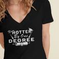 Now Hotter By One Degree 2021 College Graduation Women's Jersey Short Sleeve Deep V-Neck Tshirt