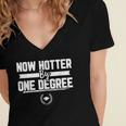 Now Hotter By One Degree Class Of 2019 Graduation Women's Jersey Short Sleeve Deep V-Neck Tshirt