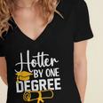 Hotter By One Degree Graduation 2025 Women's Jersey Short Sleeve Deep V-Neck Tshirt