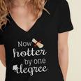 Now Hotter By One DEGREE Graduation Shirt For Her Him 2018 Women's Jersey Short Sleeve Deep V-Neck Tshirt