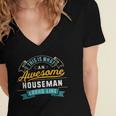 Houseman Shirt Awesome Job Occupation Graduation Women's Jersey Short Sleeve Deep V-Neck Tshirt