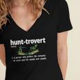 Hunt-Trovert Hunting Hunter Humor Definition Introvert Women's Jersey Short Sleeve Deep V-Neck Tshirt Hunt-Trovert Hunting Hunter Humor Definition Introvert Women's Jersey Short Sleeve Deep V-Neck Tshirt
