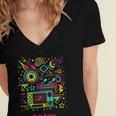 Iconic Nostalgia Vintage Graphic Women's Jersey Short Sleeve Deep V-Neck Tshirt