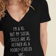 I'm a 10 Meme For Introvert Gaming Lover Husband Women's Jersey Short Sleeve Deep V-Neck Tshirt