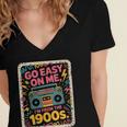I'm From The 1900s 80s Millennial Boom Box Radio Women's Jersey Short Sleeve Deep V-Neck Tshirt