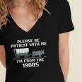 I'm From The 1900s Please Patient History Women's Jersey Short Sleeve Deep V-Neck Tshirt I'm From The 1900s Please Patient History Women's Jersey Short Sleeve Deep V-Neck Tshirt