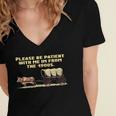 I'm From The 1900s Retro Wagon Women's Jersey Short Sleeve Deep V-Neck Tshirt