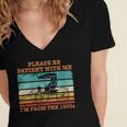 I'm From The 1900s Vintage Retirement Women's Jersey Short Sleeve Deep V-Neck Tshirt