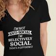 I'm Not Anti Social I'm Selectively Social Introvert Women's Jersey Short Sleeve Deep V-Neck Tshirt I'm Not Anti Social I'm Selectively Social Introvert Women's Jersey Short Sleeve Deep V-Neck Tshirt