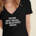 I'm Not Anti-Social I'm Selectively Social Introvert Women's Jersey Short Sleeve Deep V-Neck Tshirt I'm Not Anti-Social I'm Selectively Social Introvert Women's Jersey Short Sleeve Deep V-Neck Tshirt