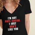 I'm Not Antisocial I Just Don't Like You Introvert Women's Jersey Short Sleeve Deep V-Neck Tshirt I'm Not Antisocial I Just Don't Like You Introvert Women's Jersey Short Sleeve Deep V-Neck Tshirt