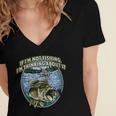 If I’m Not Fishing I’m Thinking About It Introvert Lifestyle Women's Jersey Short Sleeve Deep V-Neck Tshirt