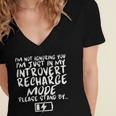 I'm Not Ignoring You I'm Just In My Introvert Recharge Mode Women's Jersey Short Sleeve Deep V-Neck Tshirt I'm Not Ignoring You I'm Just In My Introvert Recharge Mode Women's Jersey Short Sleeve Deep V-Neck Tshirt