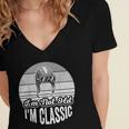 I'm Not Old I'm Classic Nostalgia Humor Women's Jersey Short Sleeve Deep V-Neck Tshirt I'm Not Old I'm Classic Nostalgia Humor Women's Jersey Short Sleeve Deep V-Neck Tshirt