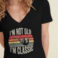 I'm Not Old I'm Classic Pipe Nostalgia Women's Jersey Short Sleeve Deep V-Neck Tshirt