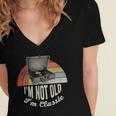 I'm Not Old I'm Classic Retro Record Nostalgia Women's Jersey Short Sleeve Deep V-Neck Tshirt I'm Not Old I'm Classic Retro Record Nostalgia Women's Jersey Short Sleeve Deep V-Neck Tshirt