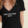 I'm Not a People Person Anti-Social Introvert Women's Jersey Short Sleeve Deep V-Neck Tshirt