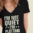 I'm Not Quiet I'm Plotting I Introvert Women's Jersey Short Sleeve Deep V-Neck Tshirt I'm Not Quiet I'm Plotting I Introvert Women's Jersey Short Sleeve Deep V-Neck Tshirt