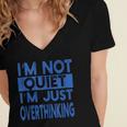 I'm Not Quite I'm Overthinking Introvert Quote Women's Jersey Short Sleeve Deep V-Neck Tshirt I'm Not Quite I'm Overthinking Introvert Quote Women's Jersey Short Sleeve Deep V-Neck Tshirt