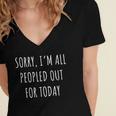 I'm All Peopled Out Introvert Women's Jersey Short Sleeve Deep V-Neck Tshirt I'm All Peopled Out Introvert Women's Jersey Short Sleeve Deep V-Neck Tshirt
