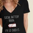 I'm So Over It Saying For Introvert And Shy People Women's Jersey Short Sleeve Deep V-Neck Tshirt I'm So Over It Saying For Introvert And Shy People Women's Jersey Short Sleeve Deep V-Neck Tshirt