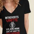 INTP Introverts Unite Anti Social For Men Women Women's Jersey Short Sleeve Deep V-Neck Tshirt