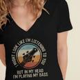 Introvert Bass Guitarist Musician Playing Bass Guitar Women's Jersey Short Sleeve Deep V-Neck Tshirt Introvert Bass Guitarist Musician Playing Bass Guitar Women's Jersey Short Sleeve Deep V-Neck Tshirt