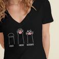 Introvert Cat Animal Rescue Pet Lover Apparel Rock Paper Scissors Hand Game Cute Paw Cat Women's Jersey Short Sleeve Deep V-Neck Tshirt Introvert Cat Animal Rescue Pet Lover Apparel Rock Paper Scissors Hand Game Cute Paw Cat Women's Jersey Short Sleeve Deep V-Neck Tshirt
